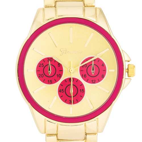 Luxury Chrono Gold Metal Watch for Men - Waterproof Stainless Steel Analog Wristwatch - Perfect for Business, Casual & Formal Occasions