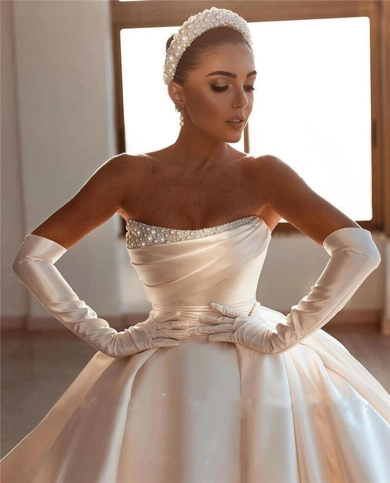 Elegant Dubai Arabic Off Shoulder Princess Wedding Dress for Women - Perfect for Bridal Ceremonies, Evening Galas & Luxury Events