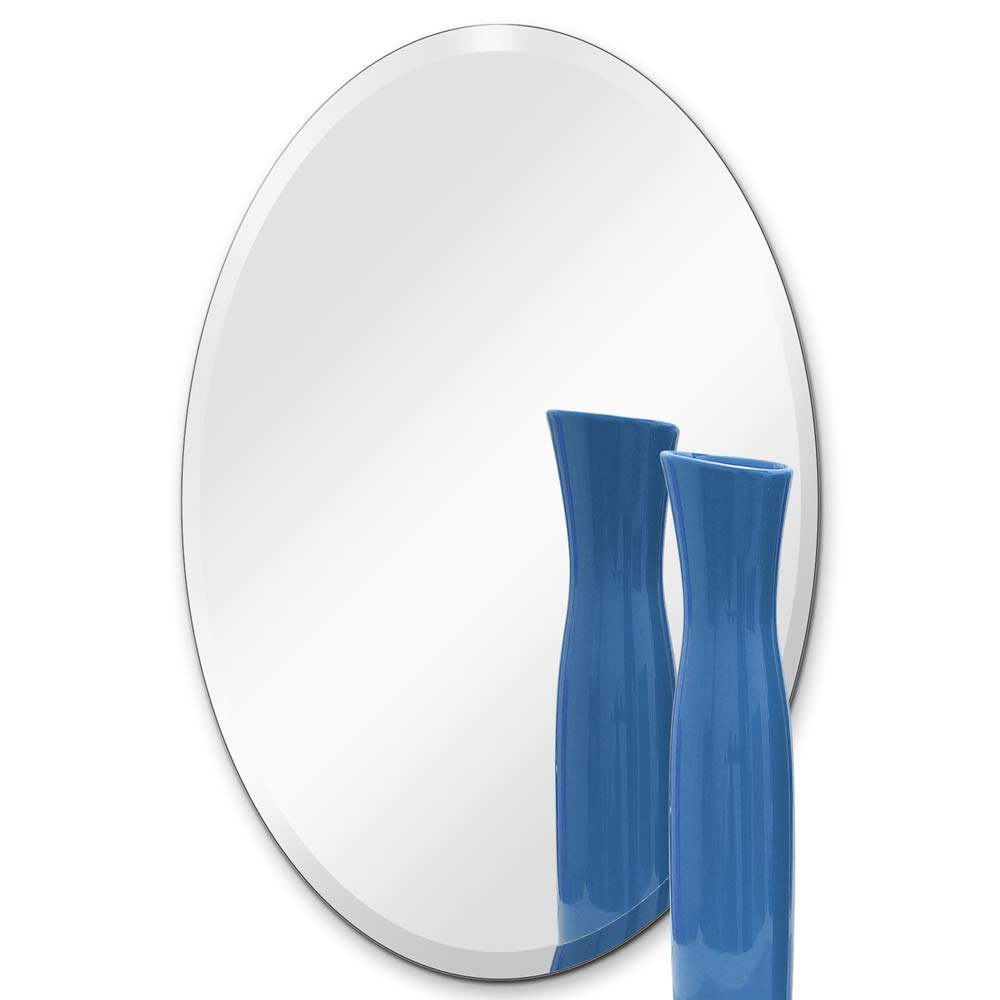 Modern Oval Frameless Wall Mirror - 24