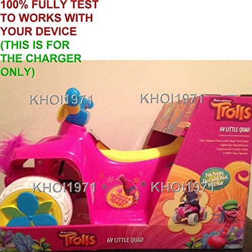 KHOI1971 6V Wall Charger AC Adapter for Dynacraft Trolls Quad Ride-On (Pink/Yellow 8803-20) - Perfect for Kids' Battery-Powered Vehicles - Home & Outdoor Play Charging Solution