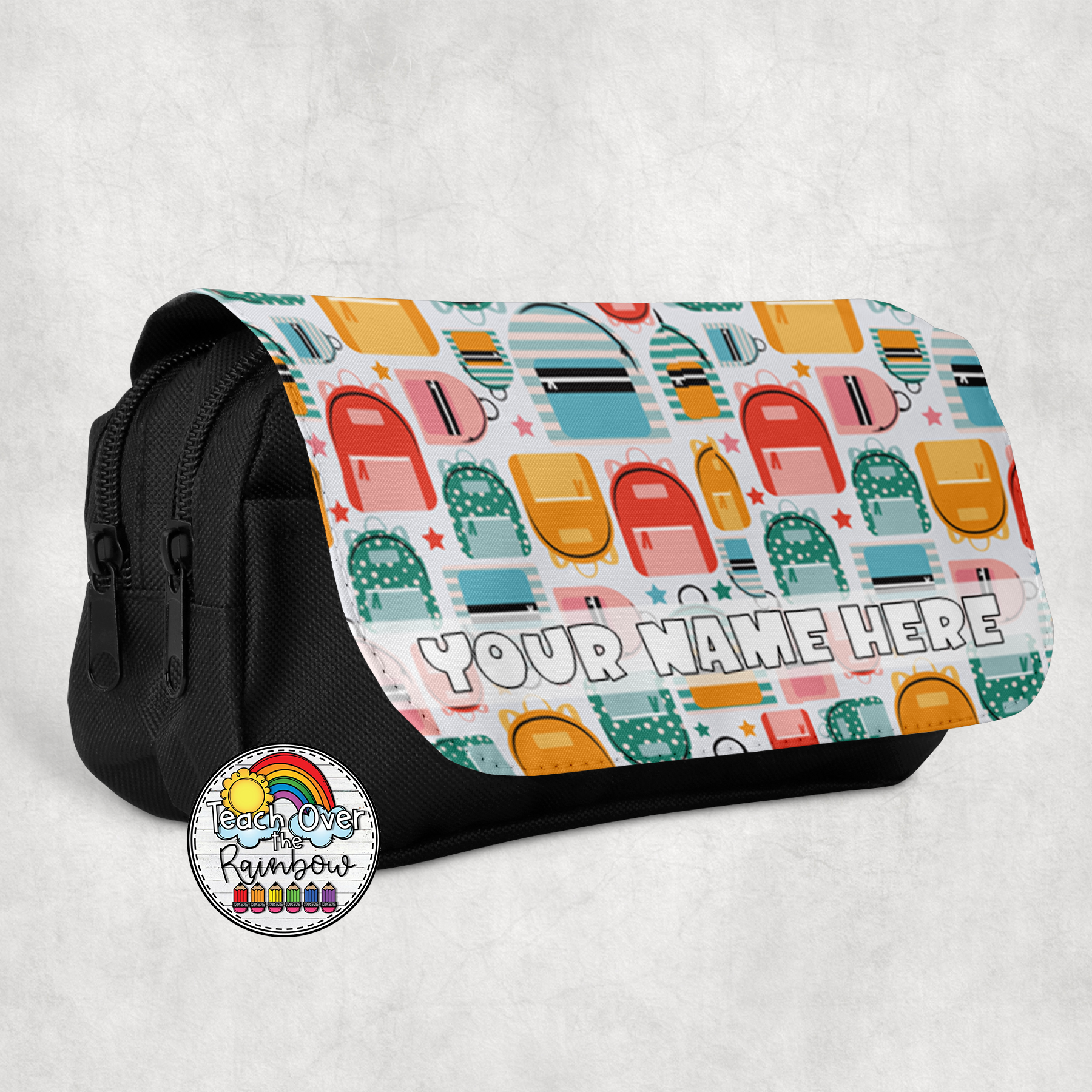 Stylish Coral Backpack with Large Pencil Case - Perfect for School, College, and Travel Organization