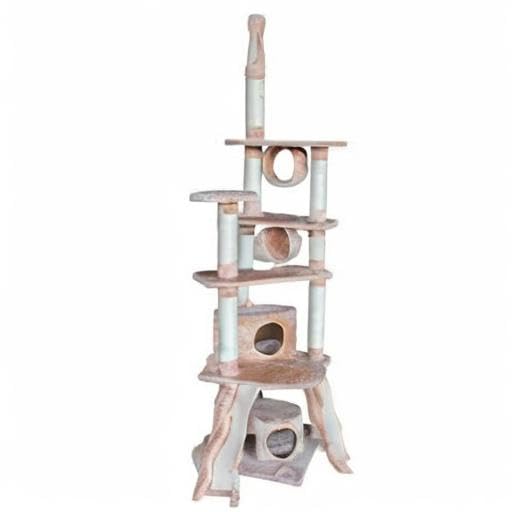 Extra Large Floor to Ceiling Cat Tree Tower for Large Cats - Sturdy Beige Cat Climbing Furniture - Perfect for Play, Scratching & Relaxing in Living Rooms & Bedrooms
