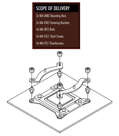 Noctua NM-I2011 Mounting Kit for LGA2011 CPU Coolers - Secure Installation for Intel Socket 2011 Platforms - Perfect for PC Builds & Cooling System Upgrades