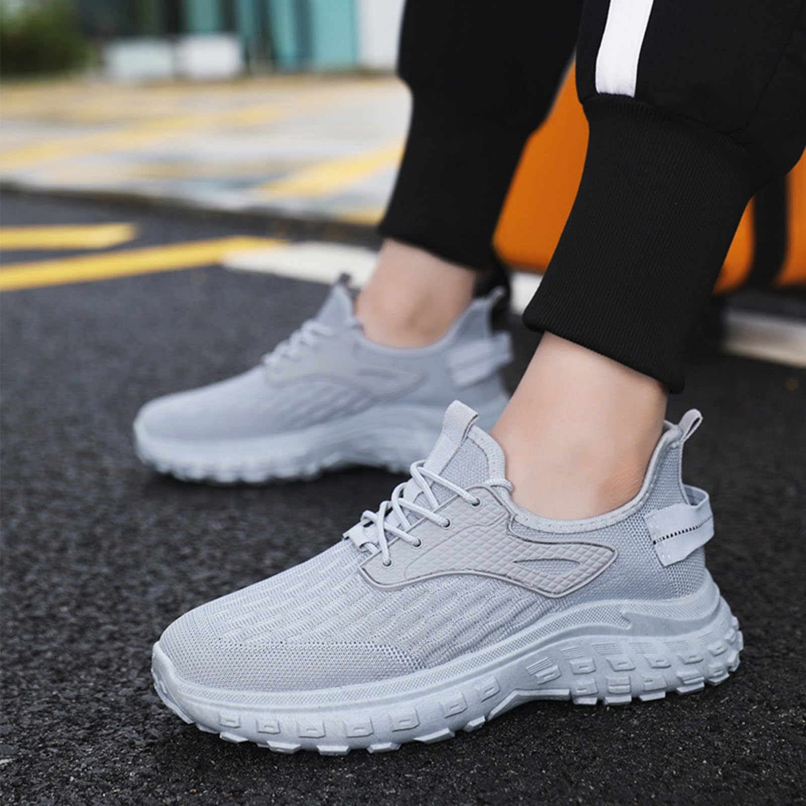 Men's Lightweight Breathable Running Shoes - Non-Slip Hiking & Training Sneakers with Mesh Upper for Jogging, Trekking & Tennis | Perfect for Gym Workouts & Outdoor Activities