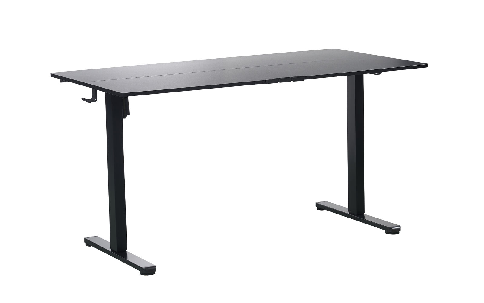 140 x 70cm Black Electric Standing Desk - Height Adjustable Motorized Sit Stand Workstation for Home & Office Ergonomic Workspace