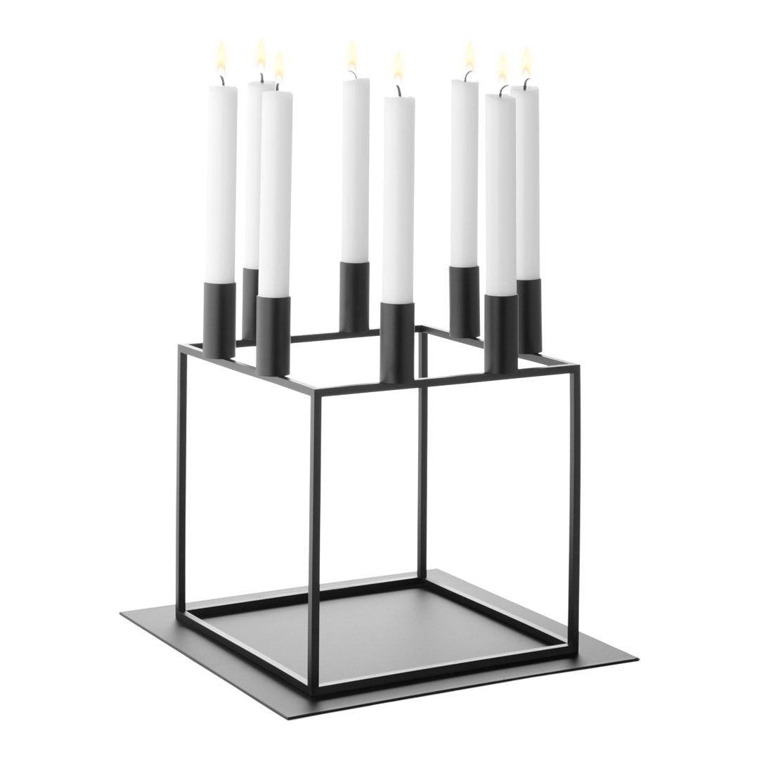 Kubus 8 Candle Holder - Modern Geometric Glass Candle Stand for Home Decor, Wedding Centerpieces & Romantic Dinner Ambiance