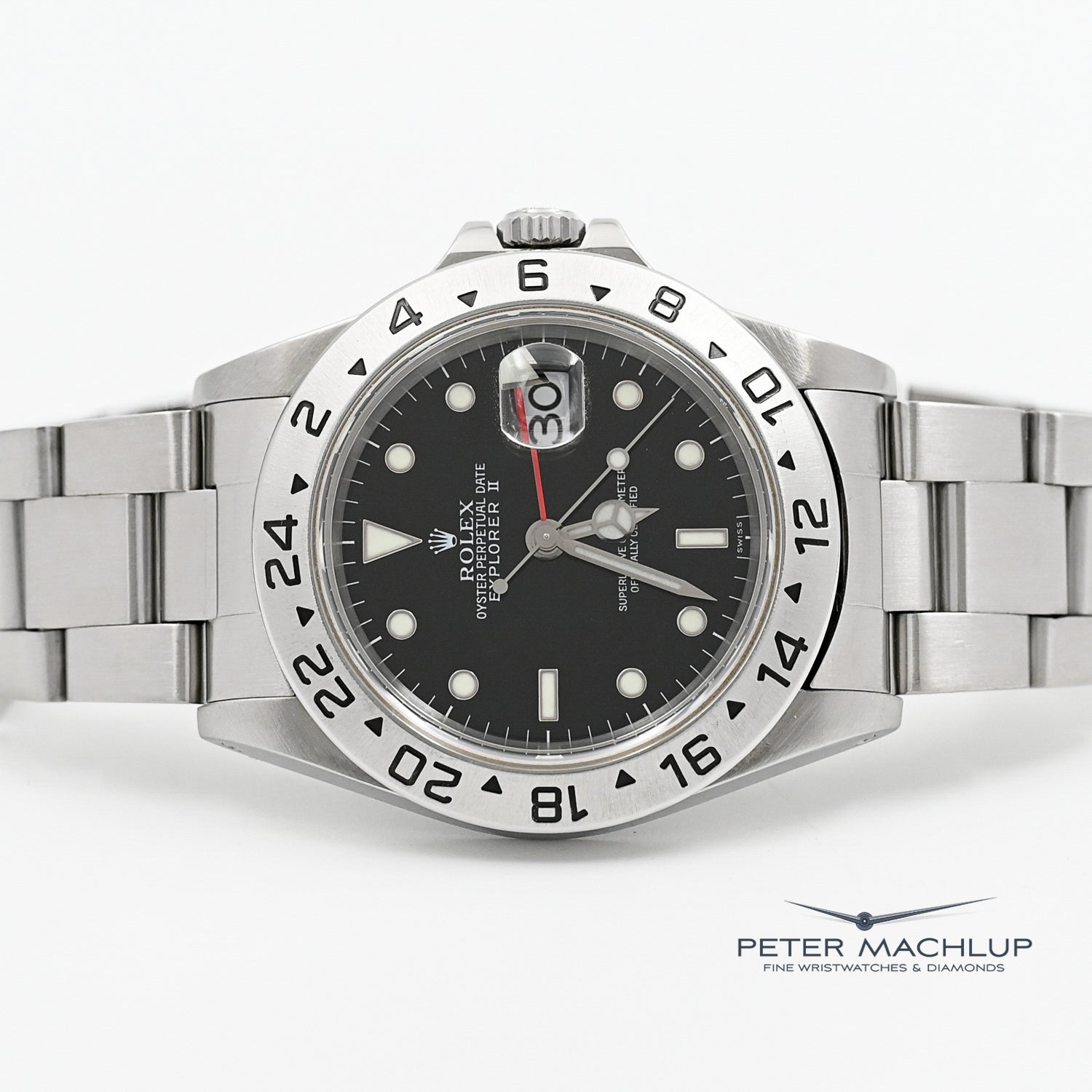 Authentic Rolex Explorer II Ref. 16570 Stainless Steel Watch 1999 - Men's Luxury Sports Timepiece for Travel & Adventure