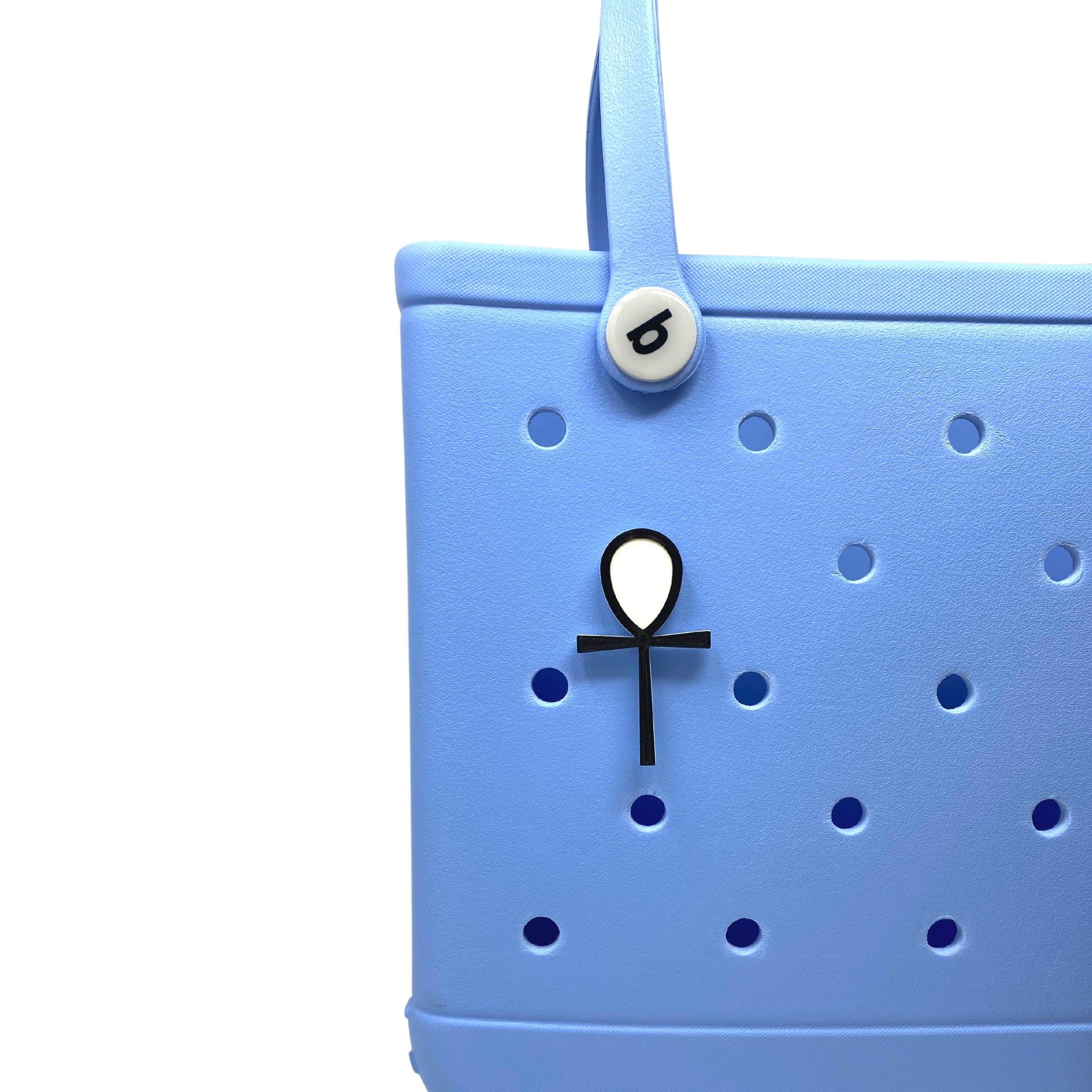 FRESHe BOGLETS - Ankh Charm Accessory Compatible with Bogg Bags, Simply Southern & Similar Totes | Perfect for Beach, Pool & Summer Outings