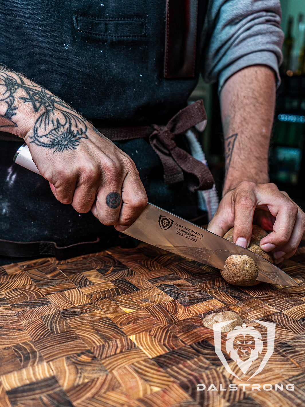 Dalstrong Phantom Series 8-Inch Chef's Knife with White G10 Handle - Professional Kitchen Knife for Precise Chopping, Slicing & Dicing - Perfect for Home Cooks & Professional Chefs