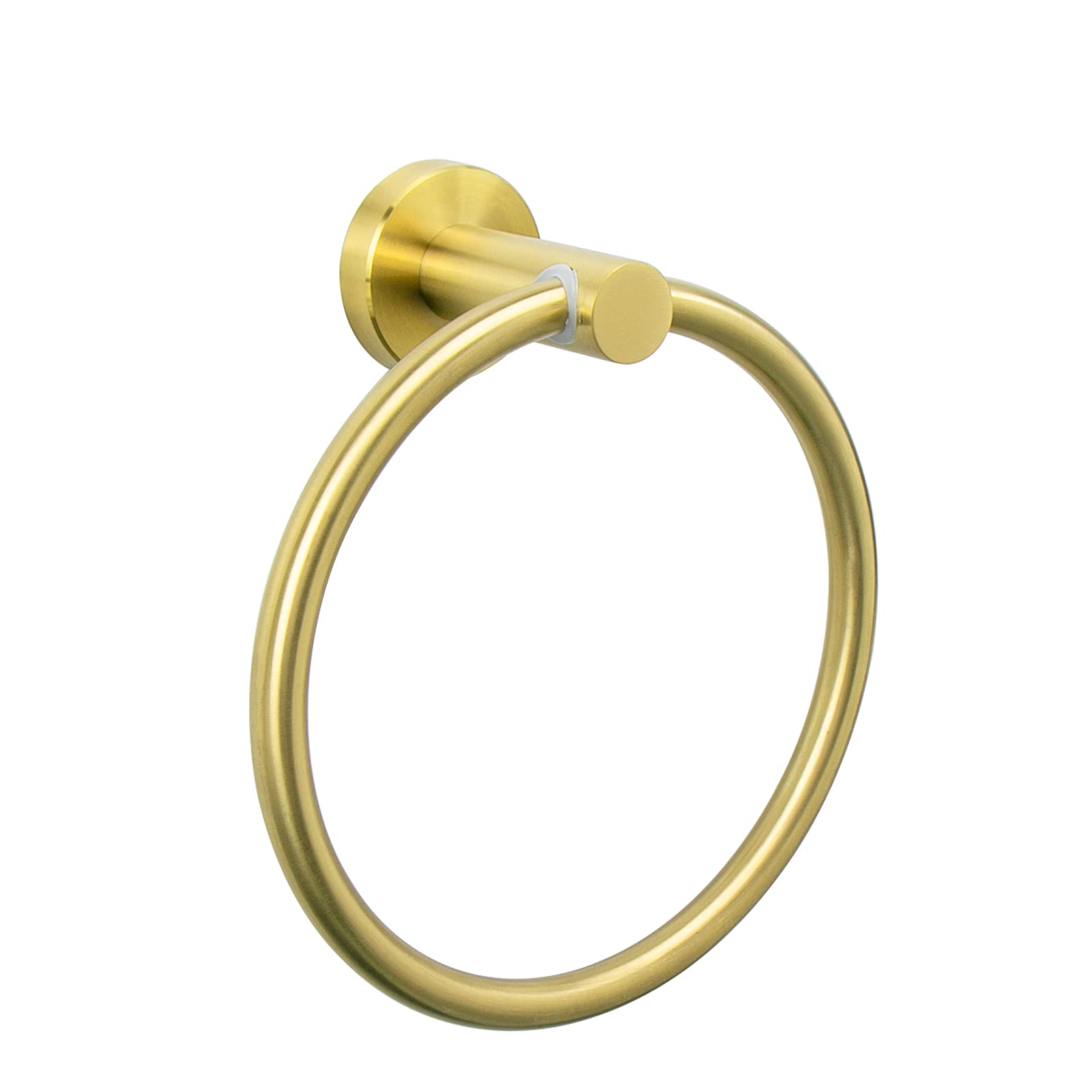 NearMoon Premium Brushed Gold Stainless Steel Bath Towel Ring - Thickened Modern Wall Mounted Hand Towel Holder for Bathroom (1 Pack) | Durable Bathroom Hardware Accessories for Spa, Hotel & Home Decor