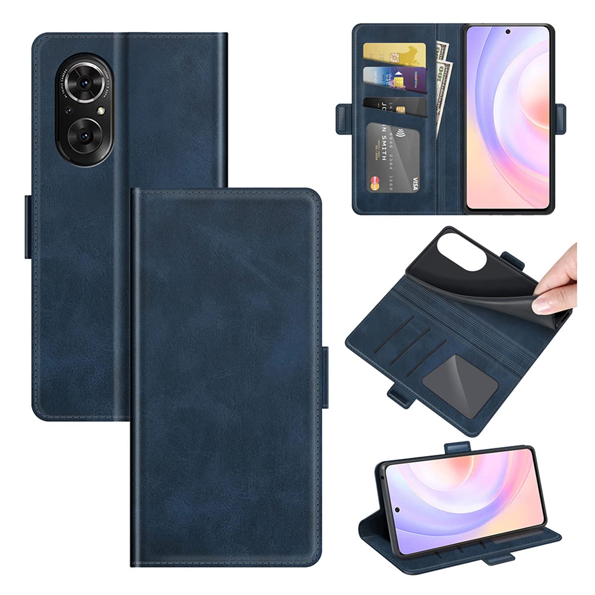 Premium PU Leather Wallet Case for Honor 50 SE (6.78