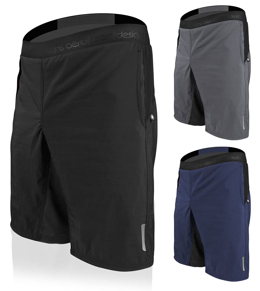 **USA-Made Men's Mountain Bike Shorts with Shell & Padded Liner - Durable MTB Gear for Trail Riding & Outdoor Adventures**