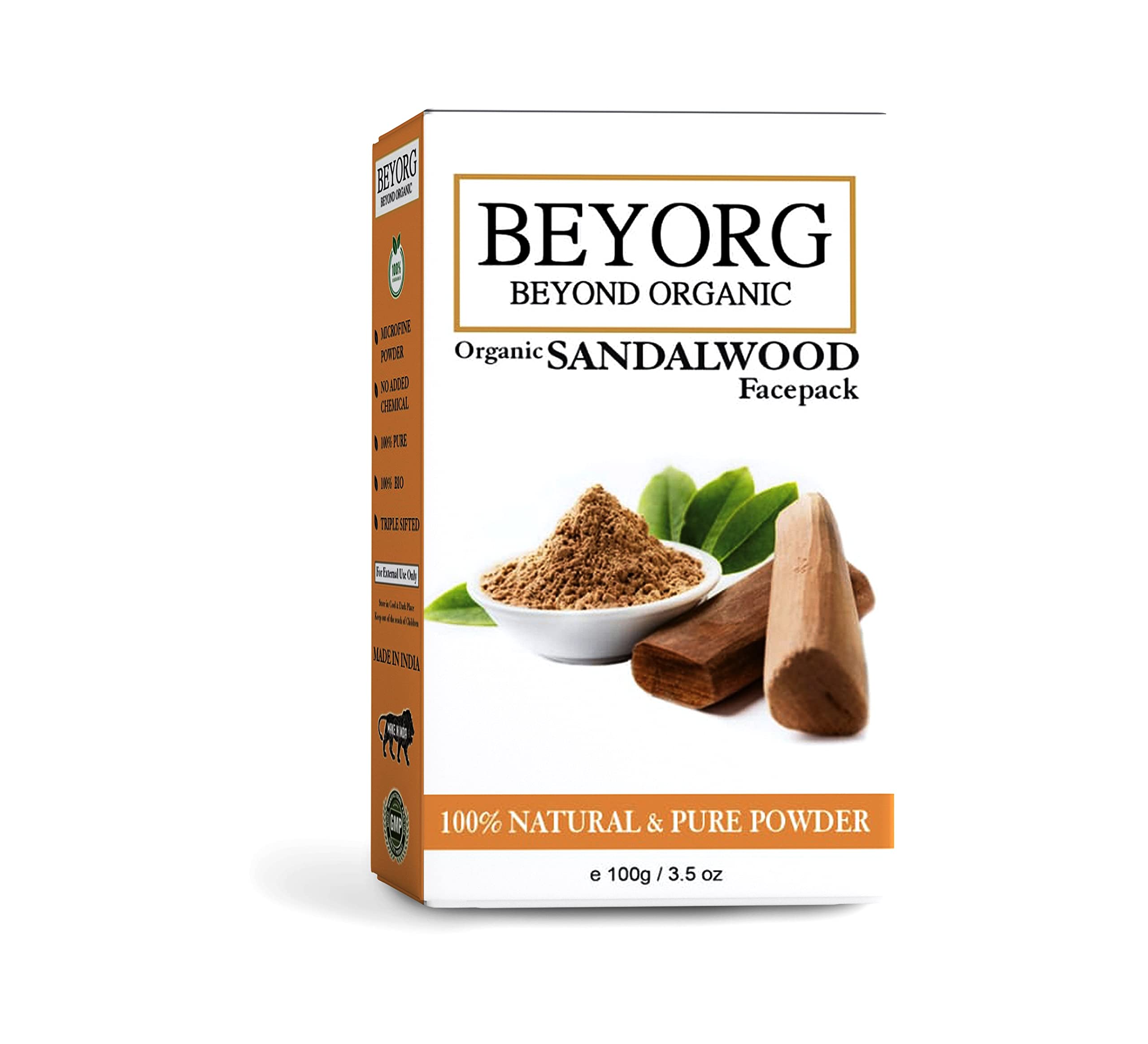 Pure Sandalwood Powder (Chandan Powder) - 100g Natural Skin Whitening Face Pack for Glowing Skin, Acne Treatment & Facial Care | DIY Face Mask, Spa & Ayurvedic Beauty Rituals