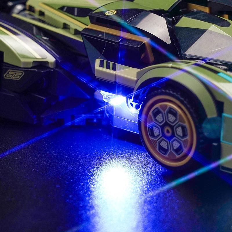 LEGO Speed Champions Lamborghini V12 Vision GT Super Car 76923 Light Kit - LED Building Block Lighting Set for Model Display, Night Showcase & Collector's Showpiece