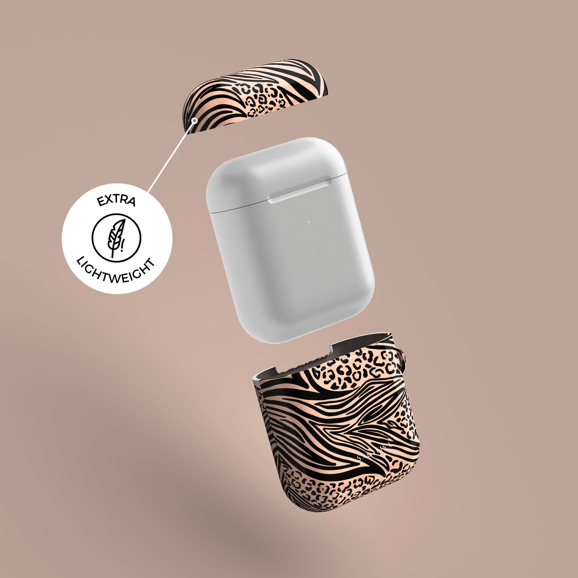 Premium Zebra Print AirPods Case - Stylish Protective Cover for Apple AirPods 1/2/3 & Pro - Perfect for Gym, Travel & Everyday Use