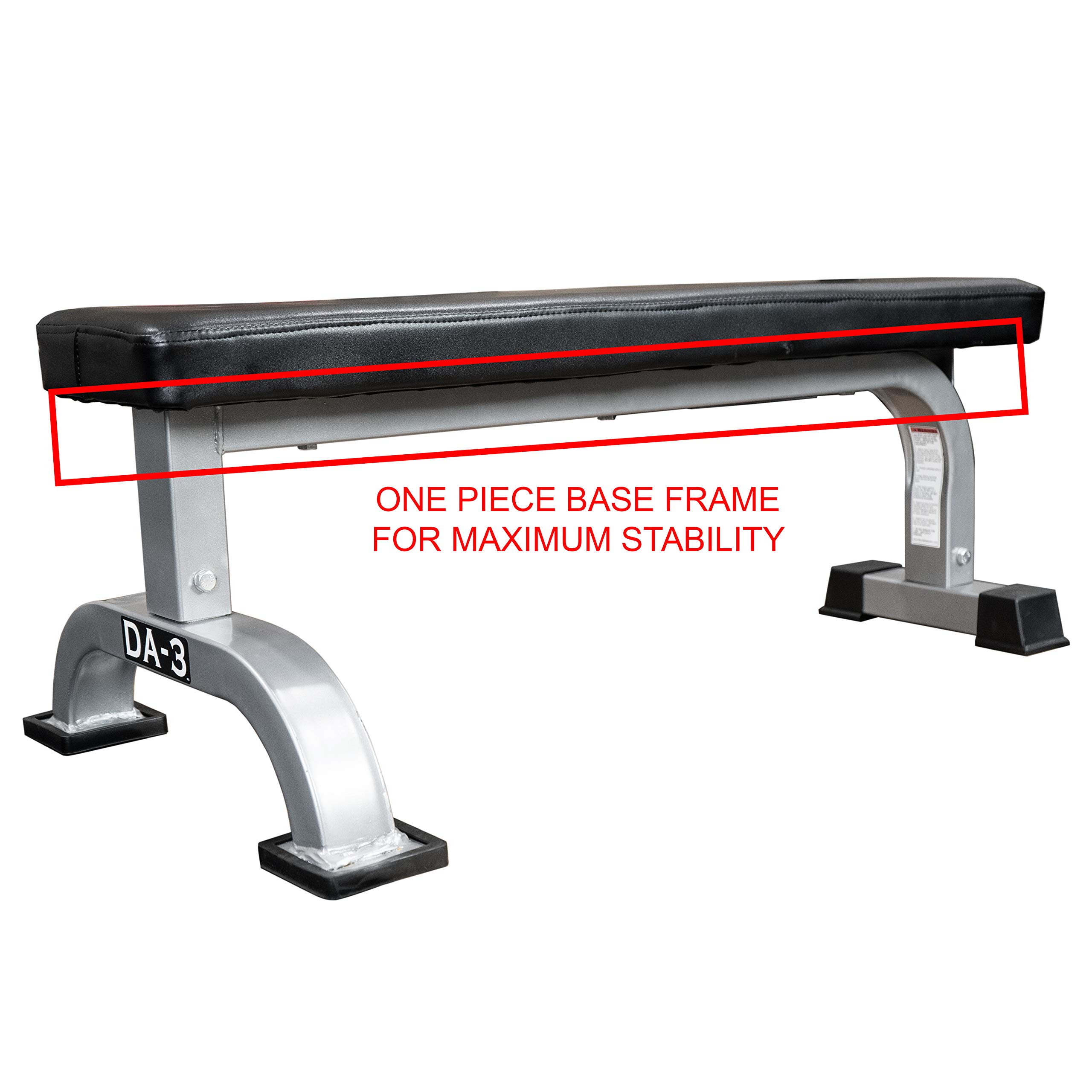 Valor Fitness Flat Weight Bench - Heavy Duty Steel Frame & High Density Padding - Perfect for Home Gym & Strength Training - Ideal for Dumbbell Workouts & Full Body Exercises