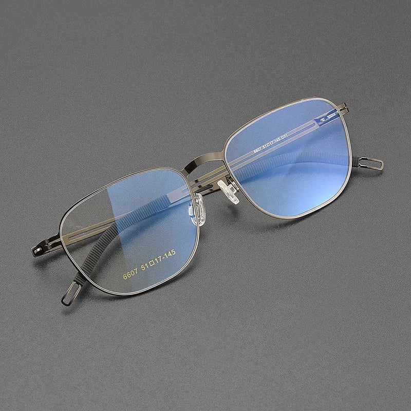 Black Stainless Steel Square Eyeglasses for Women - Full Rim Frame BM6607 | Stylish & Durable Glasses for Work, Reading & Fashion Accessories