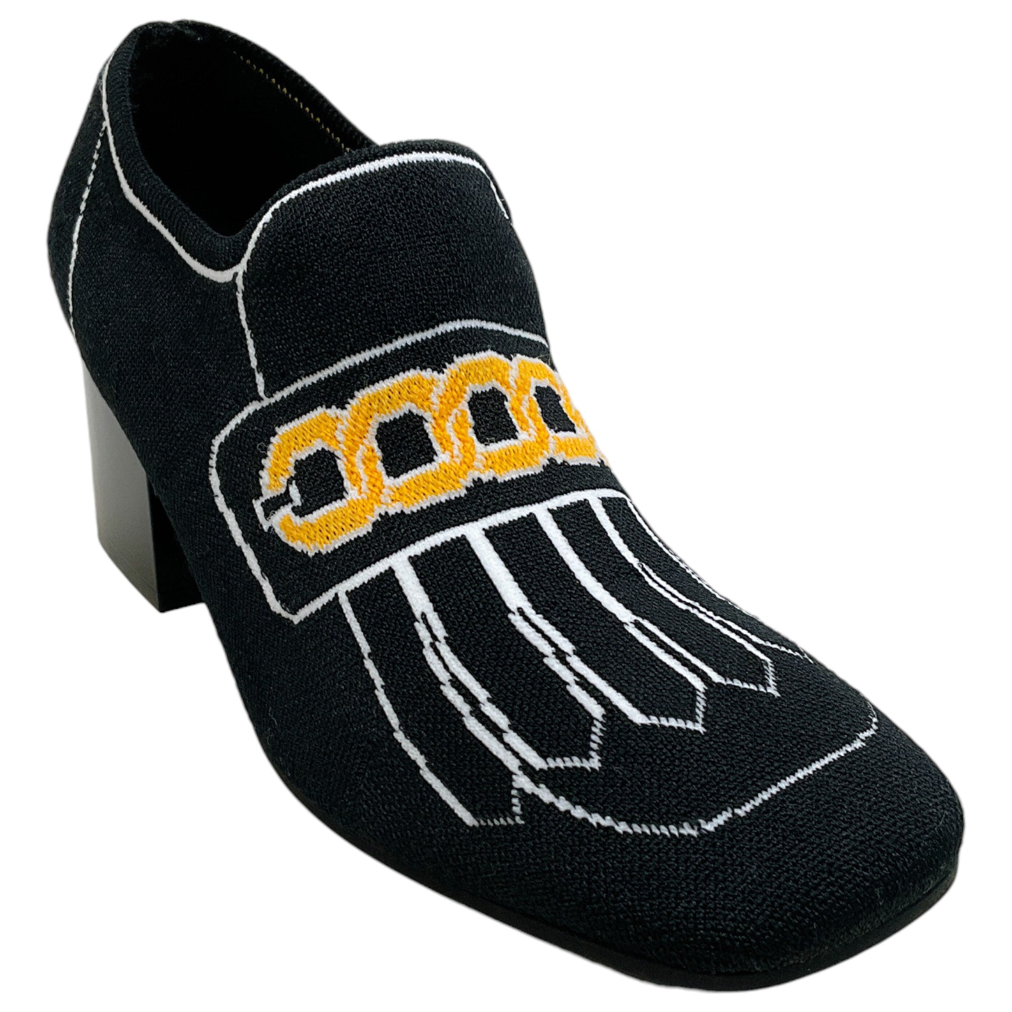 Marni Black & Lily White Low Sock Loafer Pumps - Women's Comfortable Slip-On Shoes for Office, Party & Casual Wear