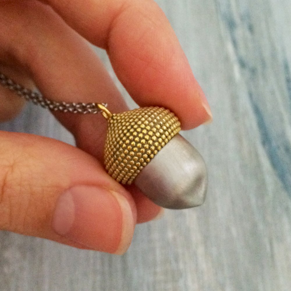 Acorn Silver Necklace - Sterling Silver Acorn Charm Pendant Jewelry for Women - Perfect for Autumn Fashion, Thanksgiving Gifts & Nature-Inspired Outfits