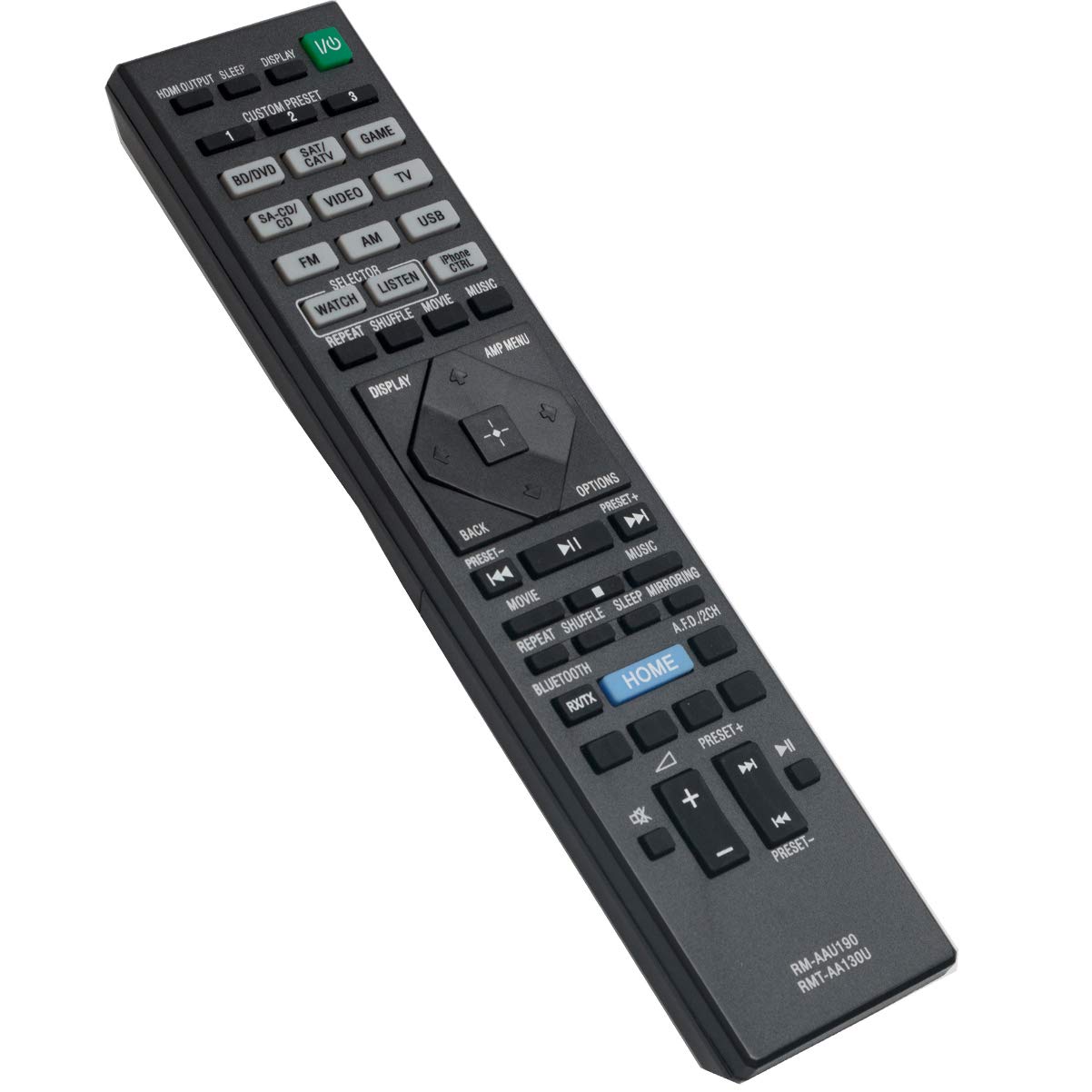 Sony STR-DN1060 STR-DN860 STR-DH550 STR-DH750 Replacement Remote Control RMT-AA130U RM-AAU190 - Compatible with Home Theater & AV Receivers for Seamless Entertainment