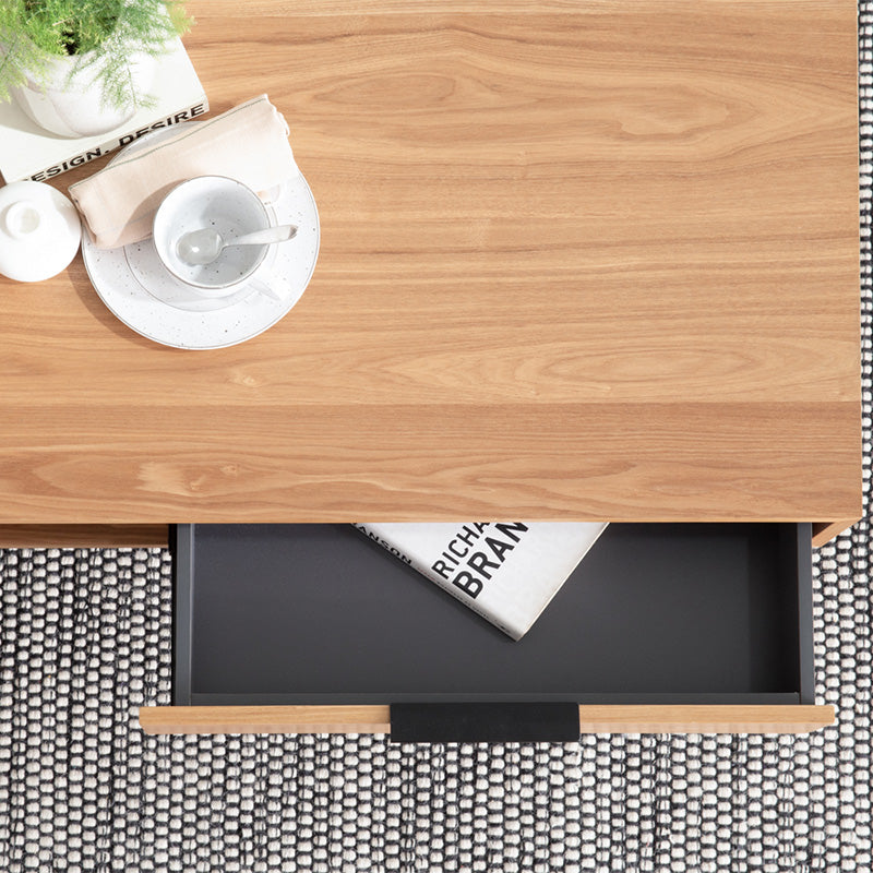 MALTON 180cm Entertainment TV Stand with Storage - Natural & Black Finish - Perfect for Living Room, Bedroom & Home Theater Setup