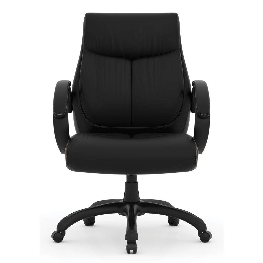OfficeSource Sierra Series Mid-Back Executive Office Chair - Ergonomic Black Mesh Chair for Home & Business Workspaces - Perfect for Long Hours of Comfortable Sitting