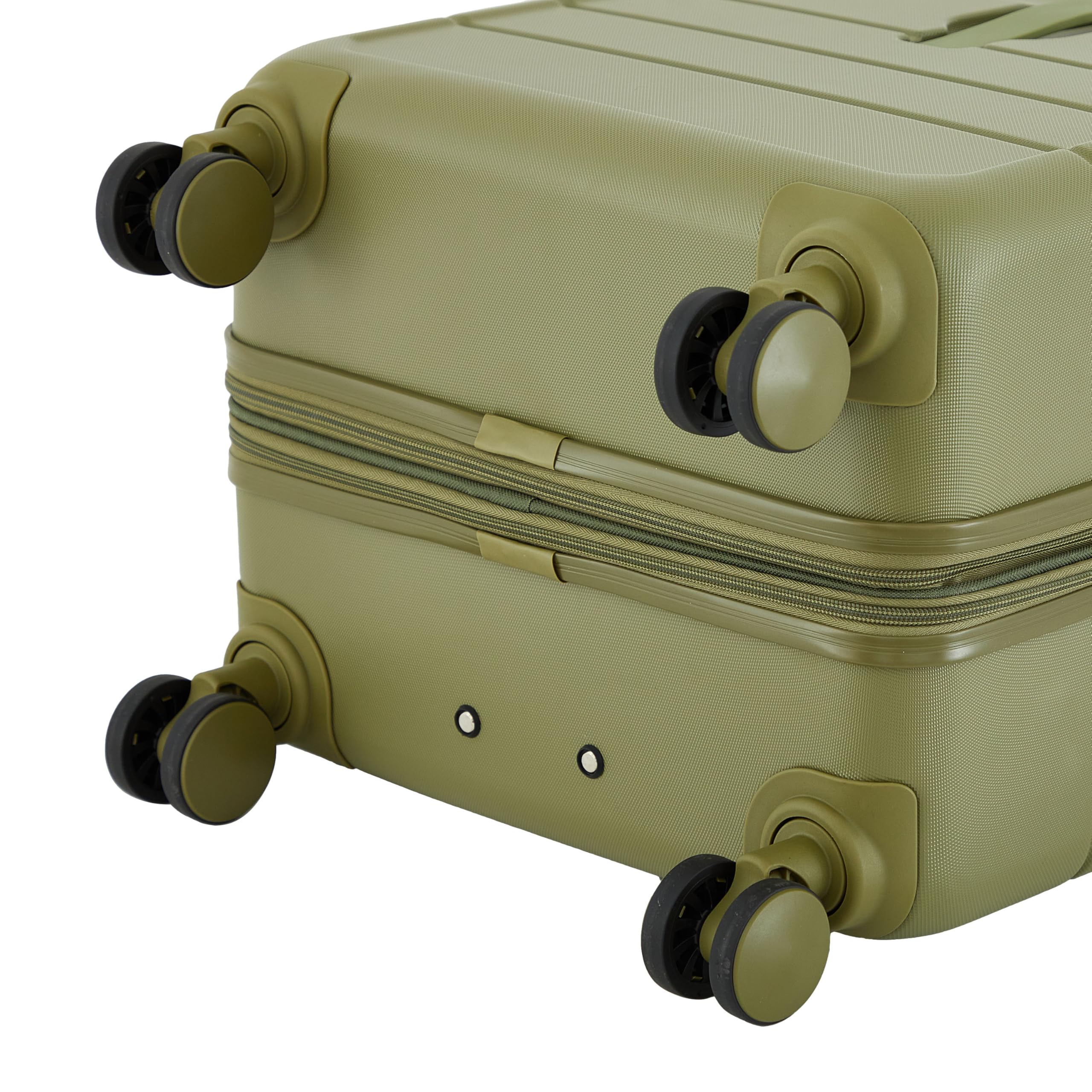 French Connection 2-Piece Trunk Luggage Set in Sage Green - Lightweight Spinner Suitcase for Travel, Vacation & Business Trips