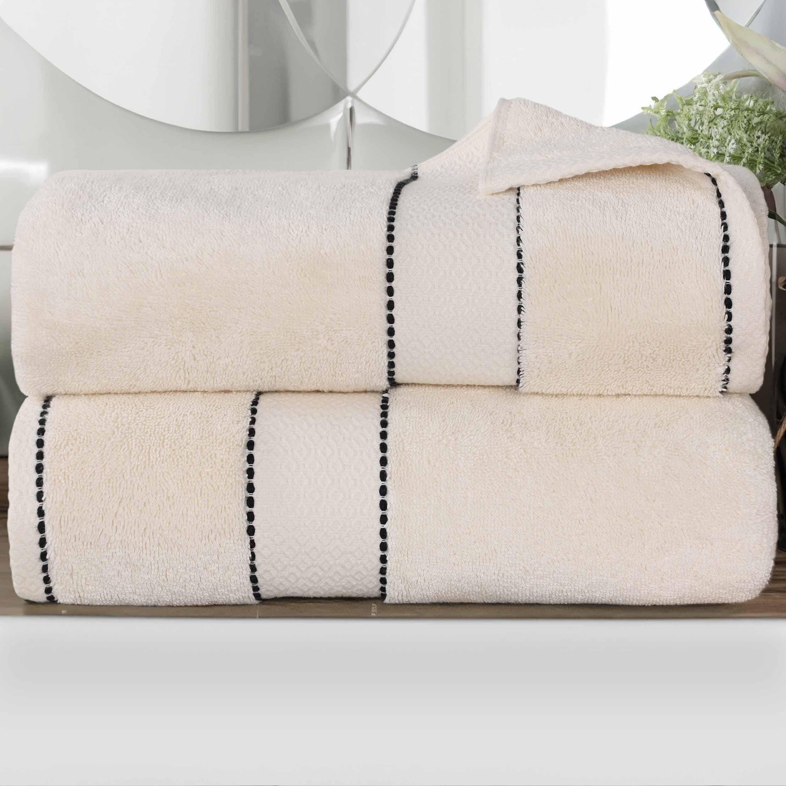 Premium Egyptian Giza Cotton Bath Towel Set of 2 - Ultra Absorbent & Soft Luxury Bath Sheets for Spa, Hotel & Home Use - Made in Egypt with Long-Staple Cotton