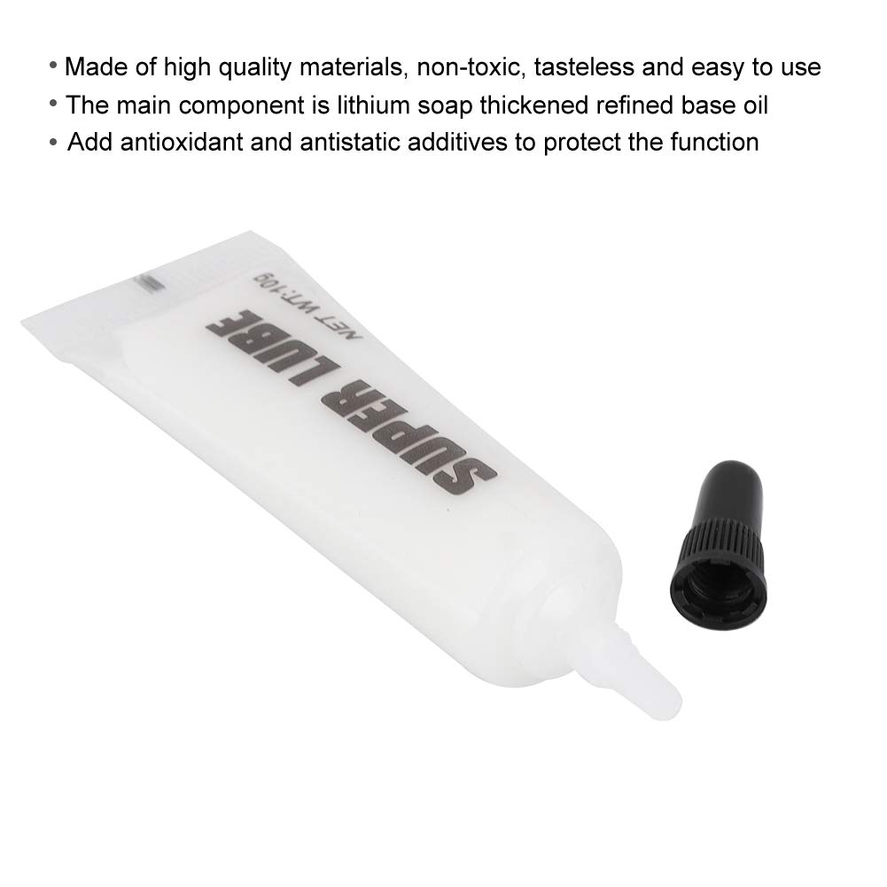 ASHATA 3D Printer Lubricating Oil - High Performance Metal Rail & Gear Grease for 3D Printers | Noise Reduction & Smooth Operation | Non-Toxic Odorless White Grease | Perfect for FDM, SLA & CNC Machines