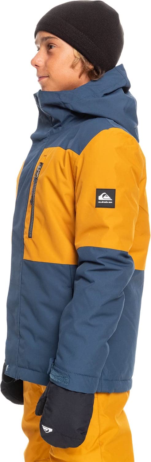Quiksilver Boys' Big Little Mission 10k Waterproof Snow Jacket - Winter Coat for Kids with Grow System, Warm Insulated Ski Jacket for Snowboarding & Outdoor Activities