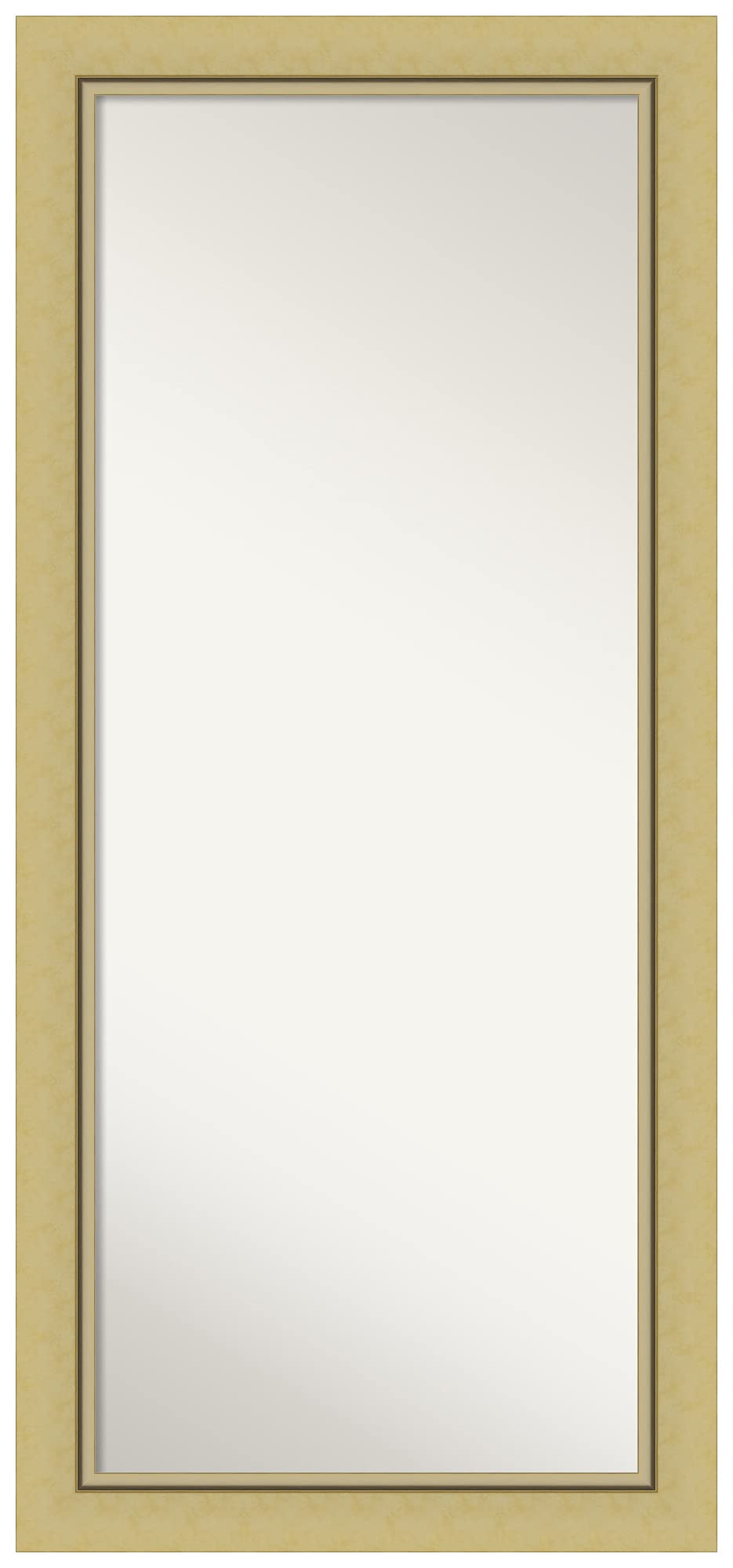 Amanti Art Gold Full Length Mirror 66x30 Inches - Free Standing or Wall Mounted Dressing Mirror with Casual Gold Frame - Perfect for Bedroom, Living Room, and Entryway Decor - Made in USA