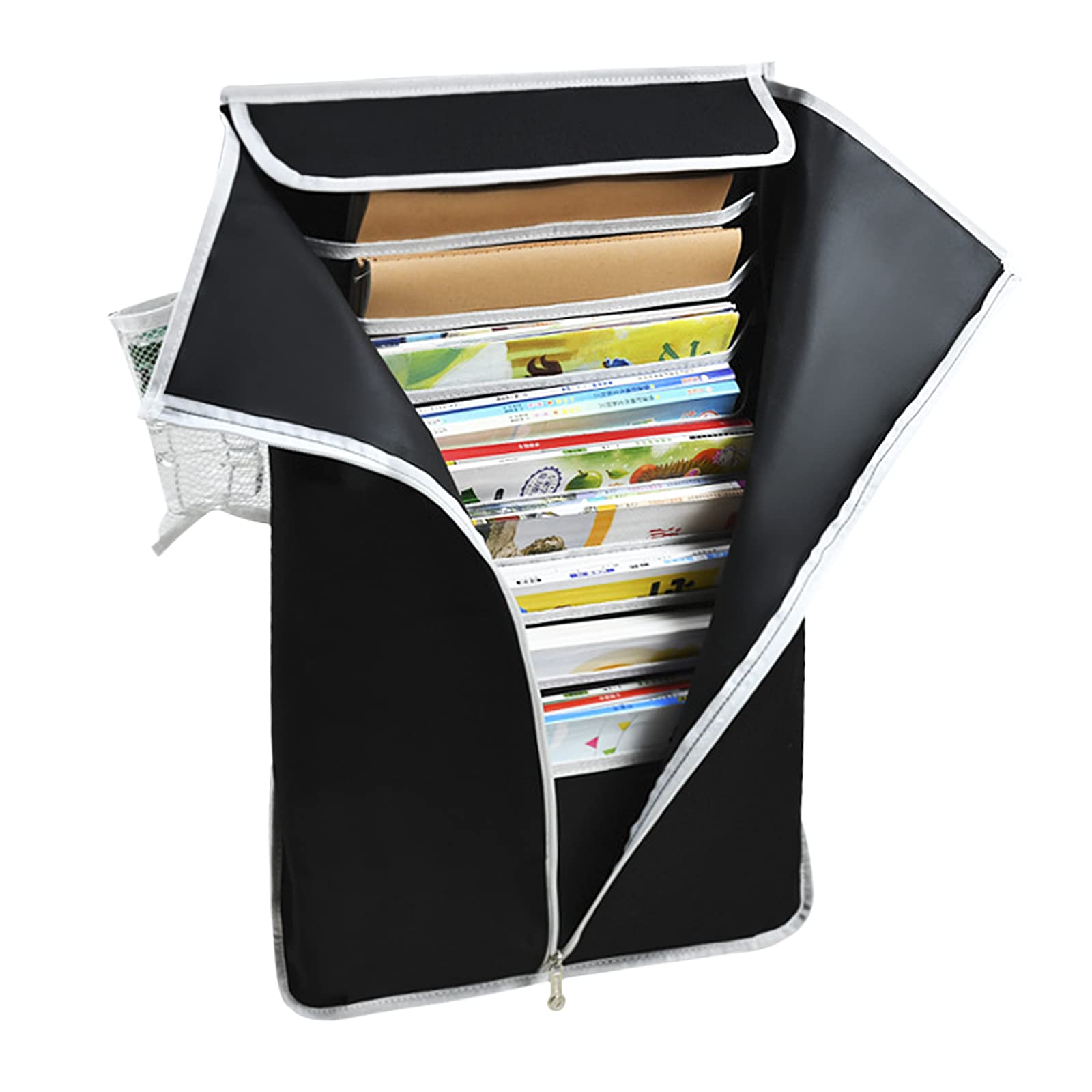 Dustproof Desk Side Storage Bag - Hanging Organizer for Classroom & Office - Space Saving Caddy for Books, Files & Water Bottles - Perfect for School, Home & Workspace Organization