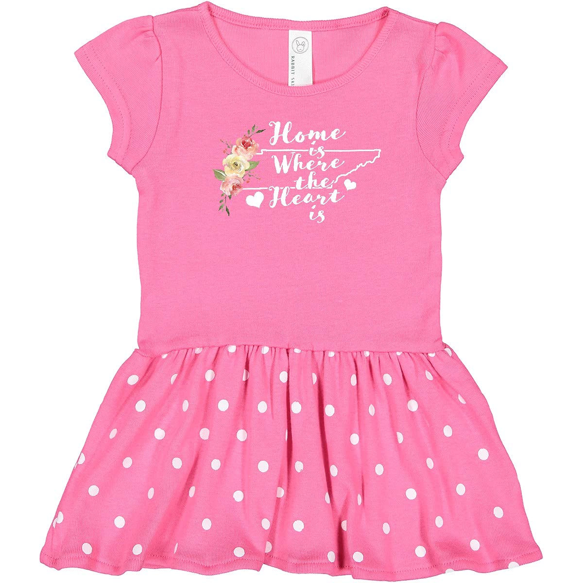 Inktastic Tennessee Home is Where The Heart is Watercolor Print Toddler Dress - Cute Baby Girl Outfit for Family Photos, Birthday Parties & Casual Wear