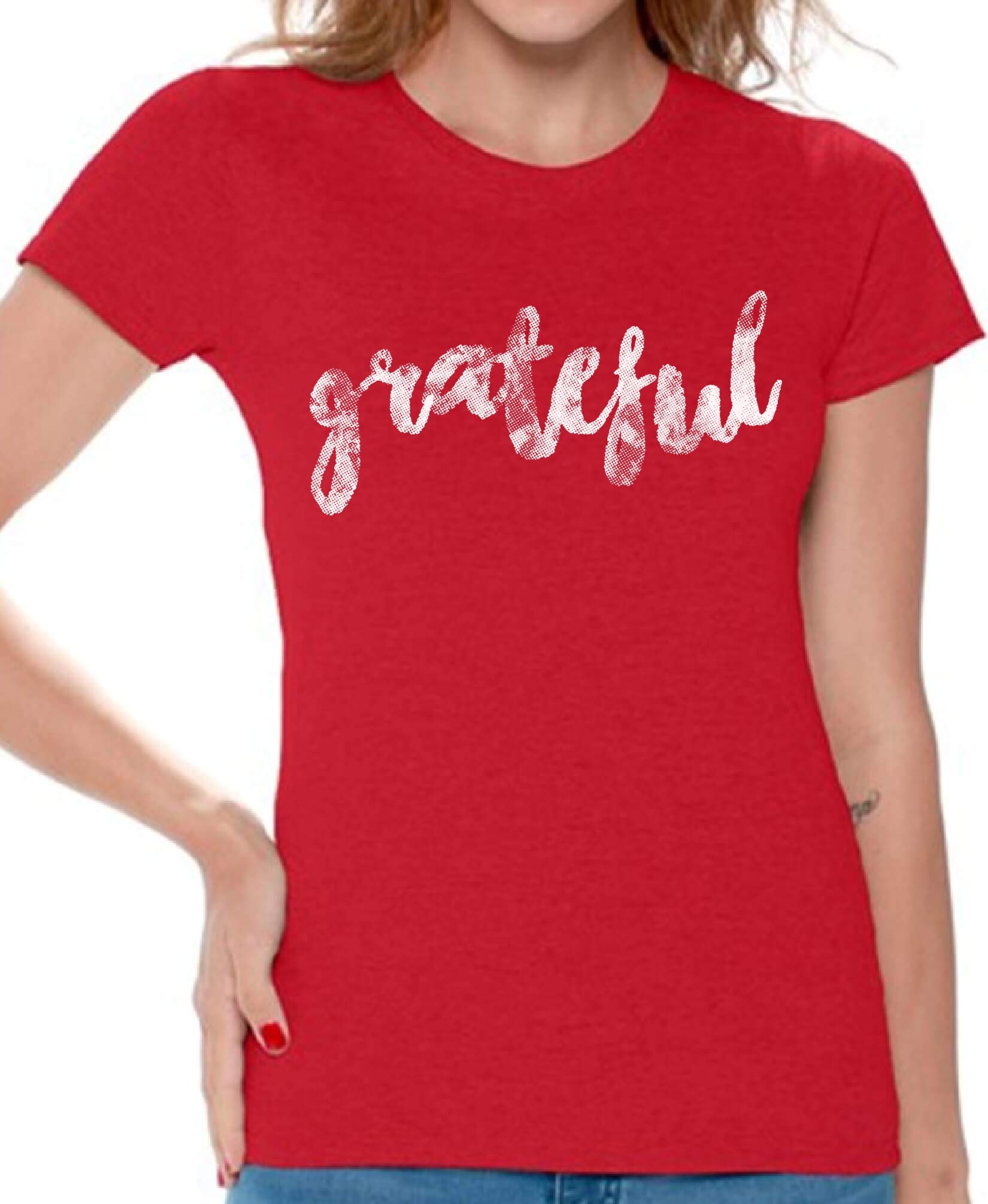 Awkward Styles Thanksgiving T-Shirt - Funny Grateful Graphic Tee for Women - Perfect for Family Gatherings, Friendsgiving & Holiday Parties