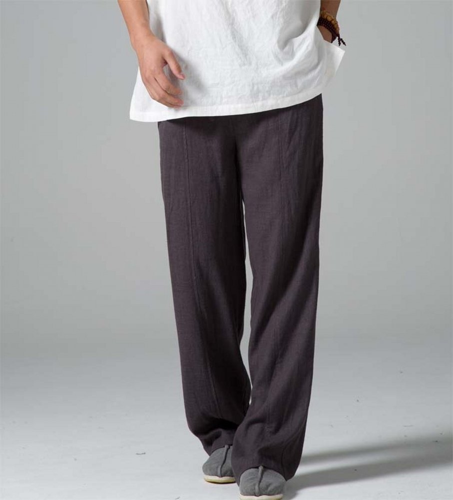 Men's Casual Cotton Linen Pants - Breathable Summer Trousers with Original Design | Perfect for Beach, Travel & Lounge Wear