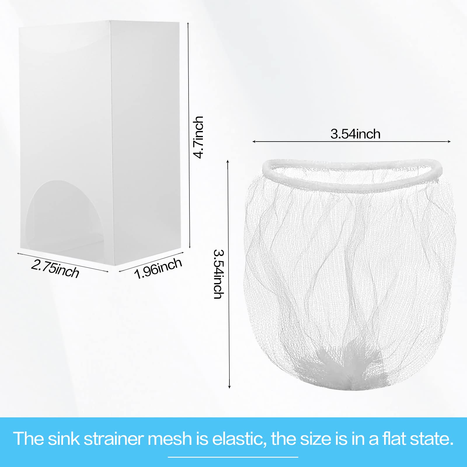 500 Pcs Disposable Kitchen Sink Strainer Mesh Bags - Fine Mesh Filter Basket for Food Waste, Leftovers & Garbage Collection - Perfect for Home Kitchens, Restaurants & RVs (Durable & Eco-Friendly)