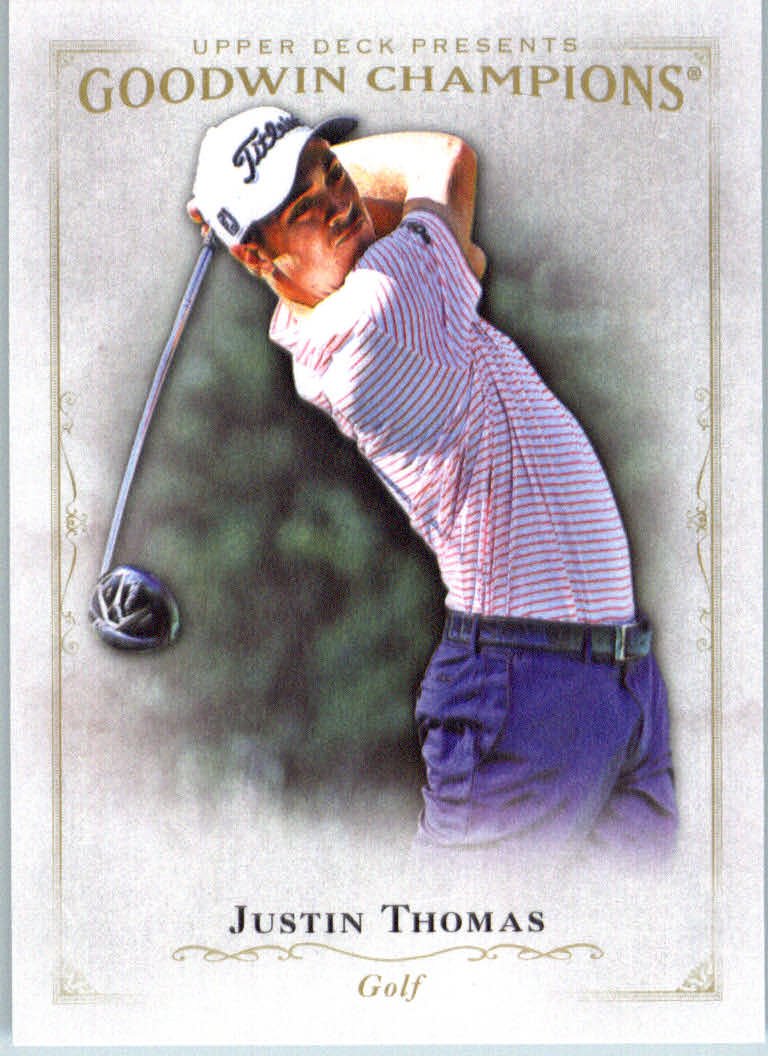 2016 Upper Deck Goodwin Champions #18 Justin Thomas Golf Card - Mint Condition | Rare Collectible Sports Trading Card for Golf Fans & Memorabilia Enthusiasts | Perfect for Display, Investment & Gifting