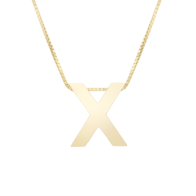 14K Gold Block Letter Initial Necklace - Personalized Monogram Pendant for Women - Perfect for Birthdays, Anniversaries & Gifts