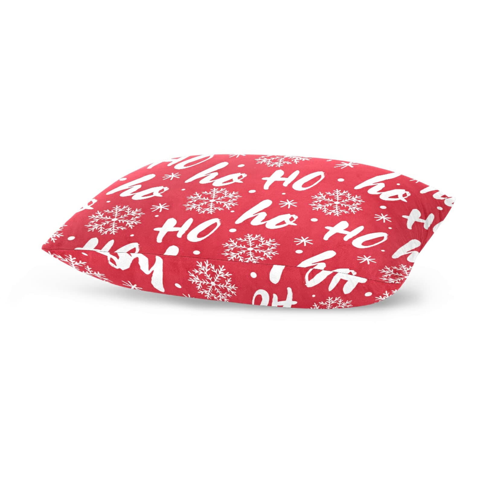 BAXIEJ Snowflake Red White Decorative Pillow Covers King Size 20x36 Inches - Ultra Soft Throw Pillow Cases for Couch, Bed, Sofa - Christmas Winter Home Decor (Insert Not Included)