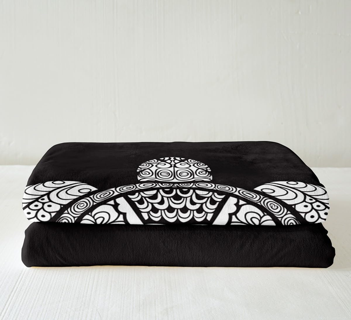 Boho Sea Turtle Fleece Blanket - Soft Sherpa Throw for Couch & Bed - Ocean Decor