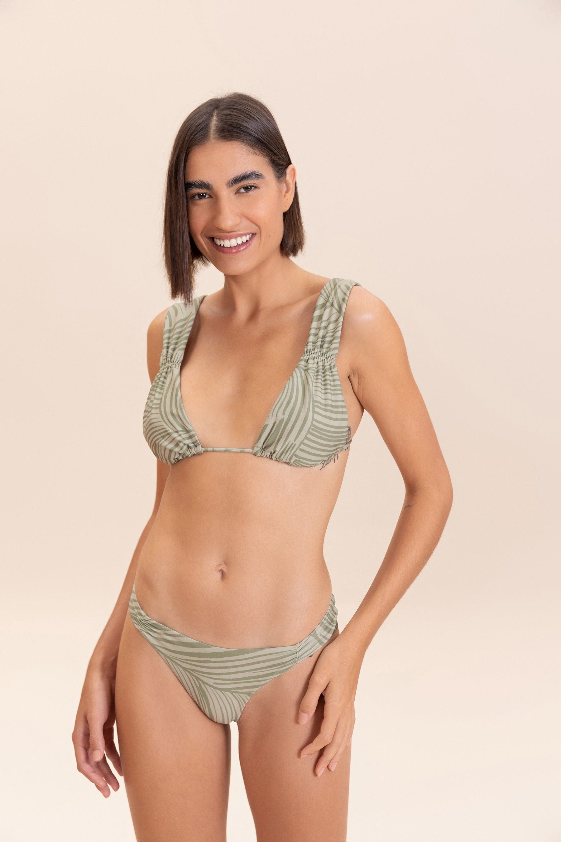 Lux Forest String Bikini Bottom - Sexy High Cut Swimwear for Women, Comfortable & Adjustable, Perfect for Beach, Pool & Vacation