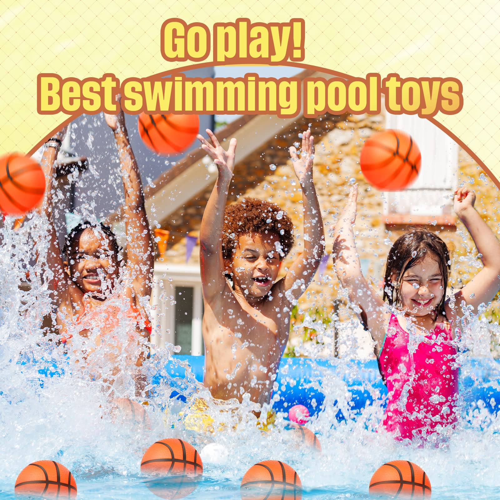 Mini Inflatable Basketballs 4 Inch - Kids Sports Toys for Pool & Beach Games