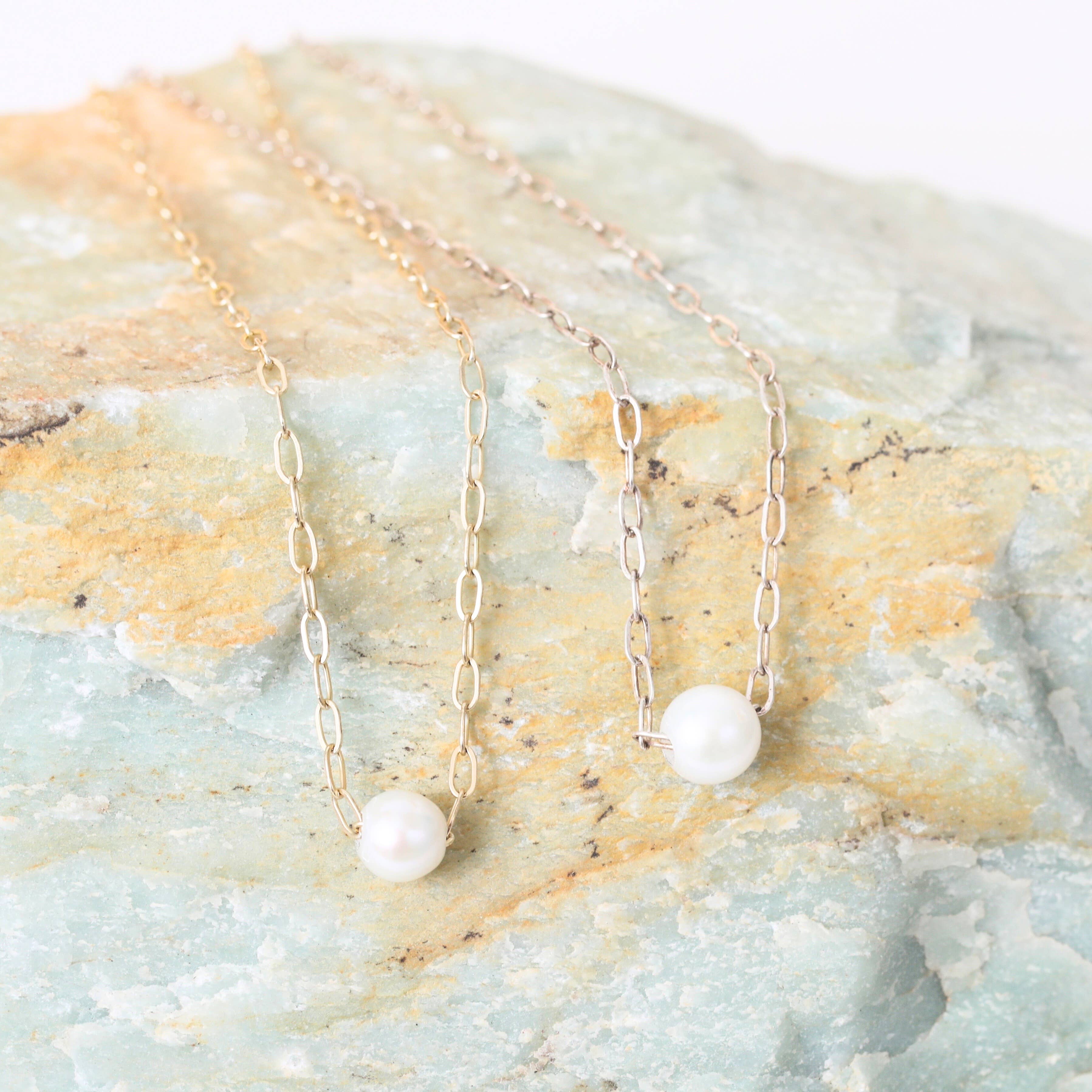 Elegant Chocolate & Steel Pearl Chain Necklace for Women - Perfect for Parties, Weddings & Everyday Wear