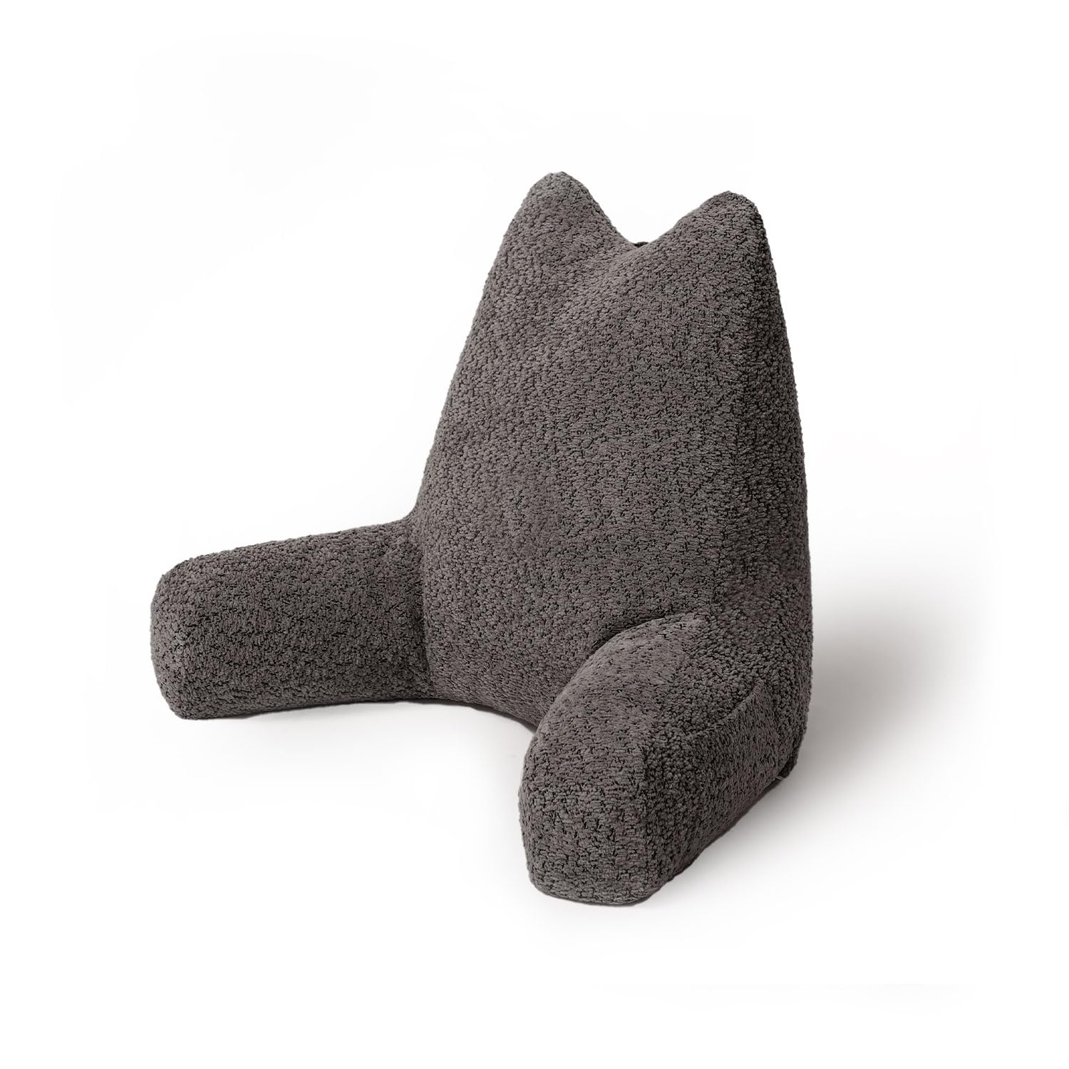 Large Cat Ear Reading Pillow with Arms - Back Support for Bed & Sofa
