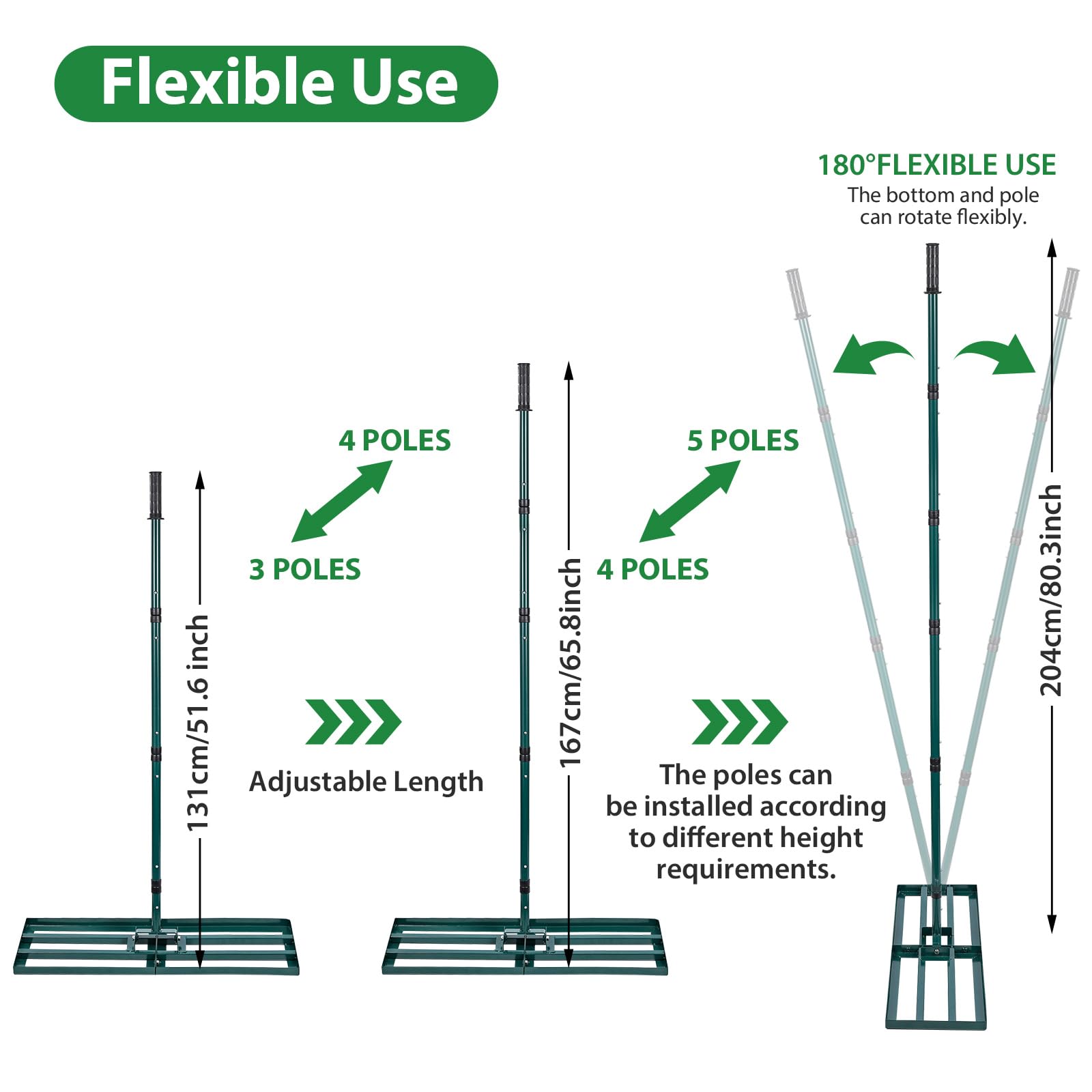 Stainless Steel Lawn Leveling Rake - 30