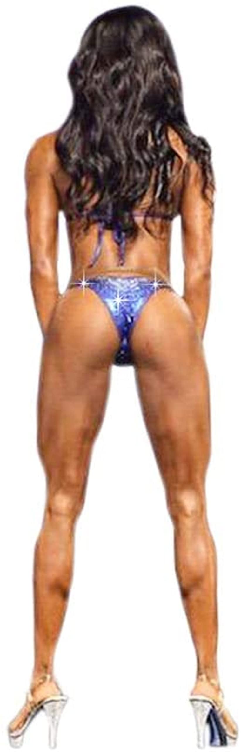 Royal Blue Competition Bikini Suit with AB Rhinestones for NPC Bikini Contests - Medium Hips 34.5