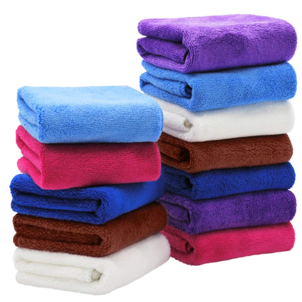 KESYOO 10-Pack Premium Microfiber Kitchen Towels - Super Absorbent Dish Cloths, Cleaning Rags & Scrub Towels for Dishes, Countertops & Household Cleaning - Quick-Dry Water Wipes for Kitchen & Bathroom Use