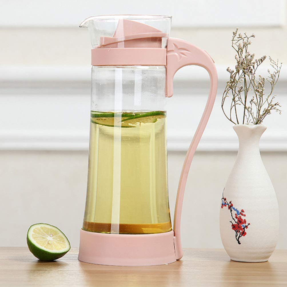 Premium Borosilicate Glass Pitcher - 68oz Iced Tea & Cold Beverage Pitcher with Lid - Heat & Shatter Resistant for Hot/Cold Drinks - Perfect for Lemonade, Iced Tea, Juice & Water - Great for Parties, BBQs & Home Use