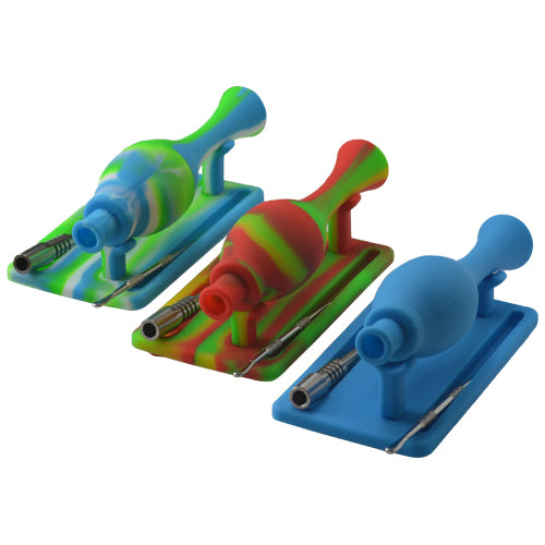 Premium Silicone Nectar Collector Dab Kit with Titanium Tip - Portable Wax Concentrate Rig for Dabbing On-The-Go | Perfect for Home Use, Travel & Outdoor Adventures