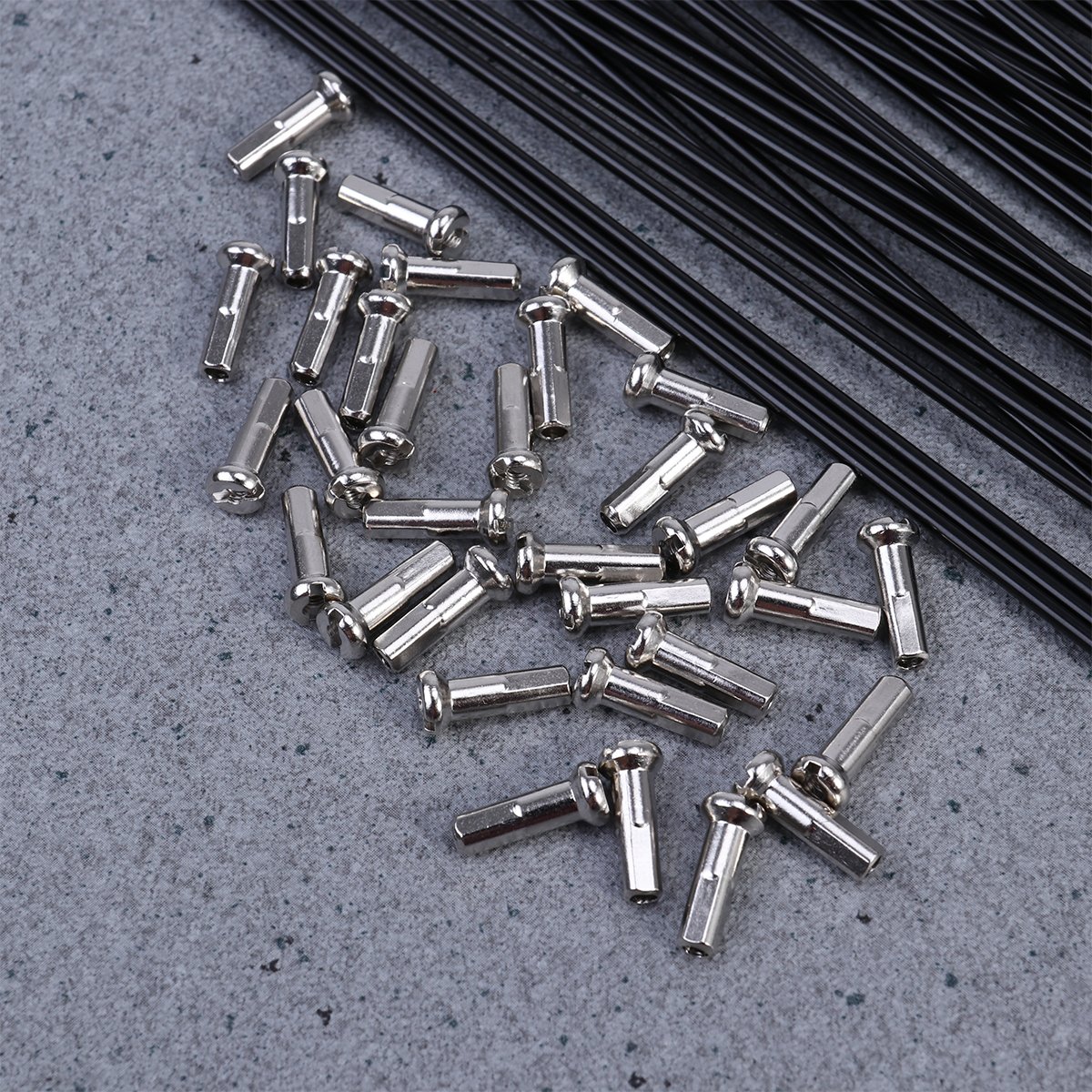 LIOOBO 72pcs Bike Spoke Kit - High-Quality Steel Spokes for Mountain Bikes & Cycling Accessories - Durable Bike Repair Supplies for Off-Road & Commuter Bikes